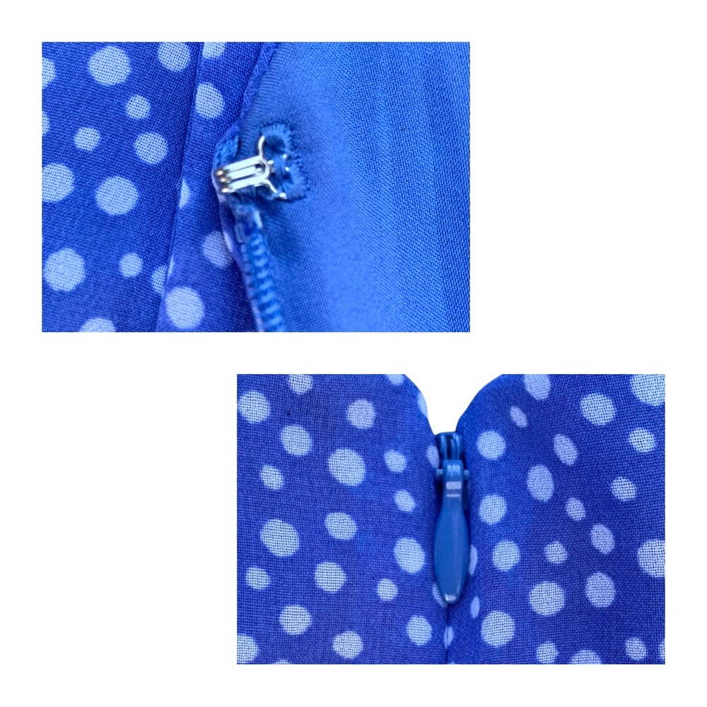 International Concept Dresses Blue Polka Dot Lined Midi Dress - Picture 14 of 15